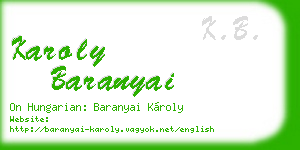 karoly baranyai business card